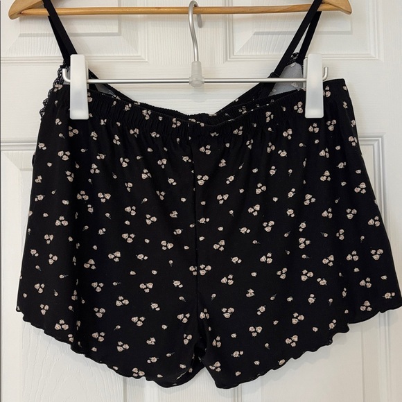 ROSE + VINE super soft pj set floral sleep set boxers & cami top black size L/XL - Picture 4 of 17